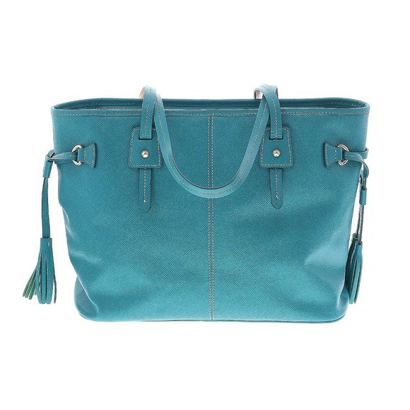 SOLD Dooney & Bourke Davis Tote in Teal - Picture 2 of 12